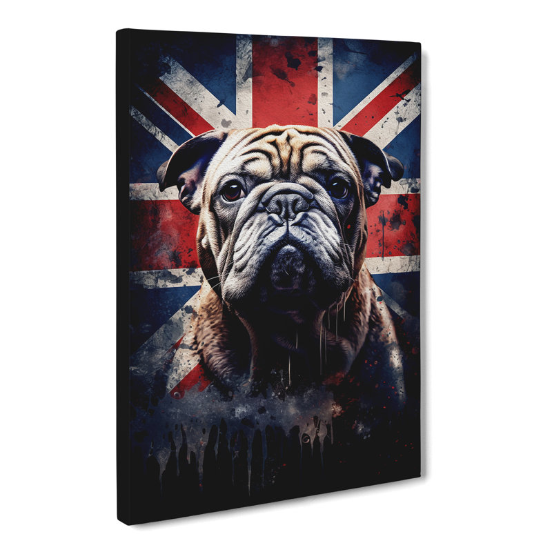 British Bulldog Symbolism - No Frame Print, 60cm H x 40cm W x 3cm D