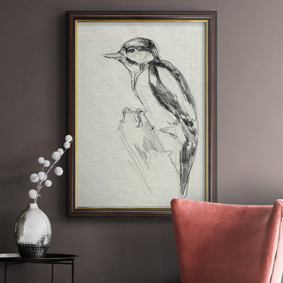 Woodpecker S croquis I - cadre photo, reproduction d'art sur toile