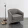 Applewold Upholstered Swivel Barrel Chair with Solid Wood Base