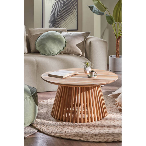 Noir Granada Round Solid Wood Dining Table & Reviews | Wayfair