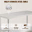 Table de travail commerciale robuste avec roulettes, table de préparation de cuisine en acier inoxydable avec crochets et tablette à hauteur réglable pour le garage, l'extérieur, la maison et l'hôtel