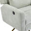 Fauteuil inclinable à oreilles pour salon, pivotant à 360 degrés, base dorée, inclinaison électrique par bouton-poussoir, assemblage requis