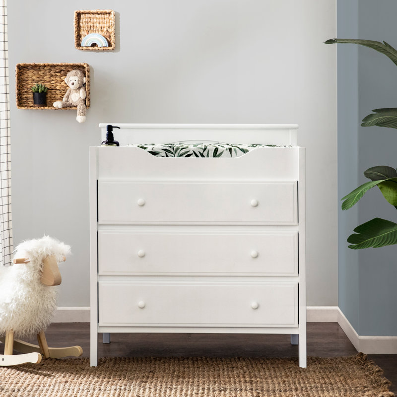 Jayden 3-Drawer Changer Dresser, White