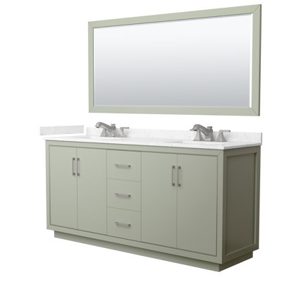 Icon 66" Freestanding Double Bathroom Vanity with Top