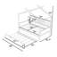 Lit simple en bois avec tablettes, lit gigogne simple et lattes