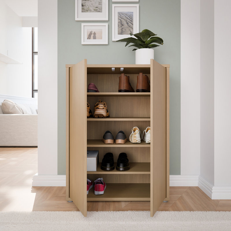 Chadwic 14 Pair Shoe Storage Cabinet, Natural