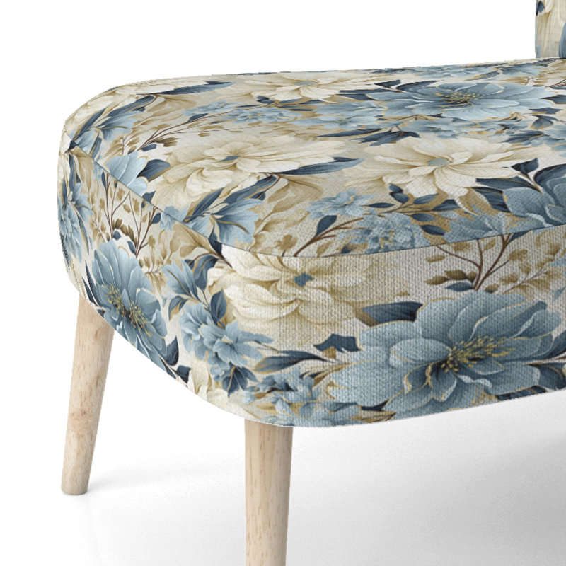 Contemporary Victorian Flourish Victorian Motif - Chaise d'appoint rembourrée de style campagnard, chaise d'appoint rustique