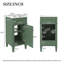 Meuble-lavabo de 40 cm (16 po) avec lavabo en céramique, meuble-lavabo simple autoportant avec porte à fermeture amortie, tablette réglable, style français, pieds robustes