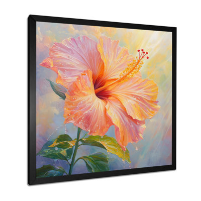 Reproduction d'art sur toile «Hibiscus in the Morning Dew»