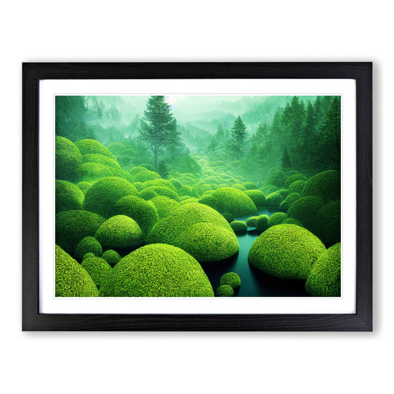 Euphoric Forest - Framed Print, Black, 25cm H x 34cm W x 2cm D