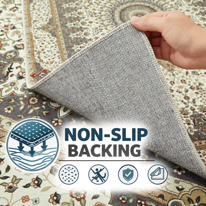 Oriental Machine Tufted Shag Area Rug, Rectangle 120 x 170 cm