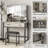 Tri-Fold Mirror Makeup Vanity Table with Lights