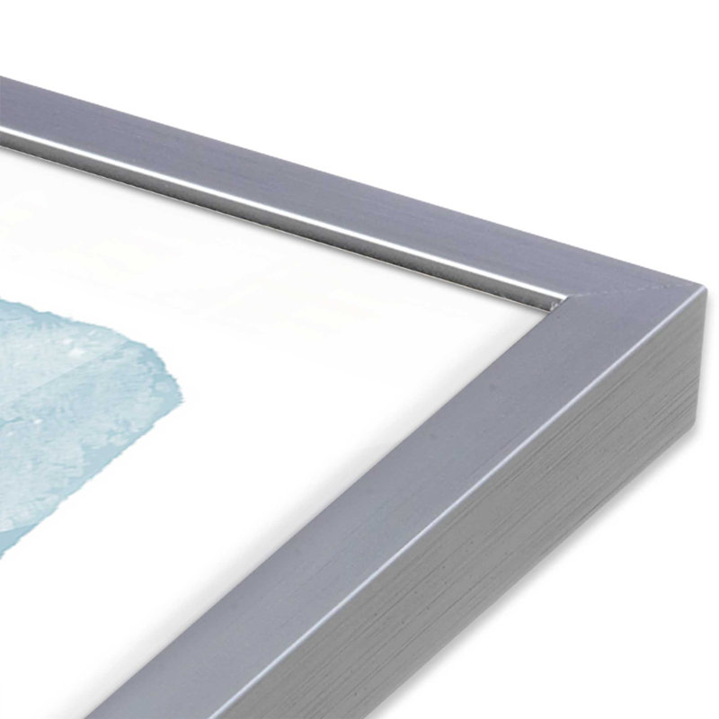 Impression d'aventure en traîneau d'hiver, Cadre simple en chrome poli, bois massif, H 13,75 po x l 13,75 po