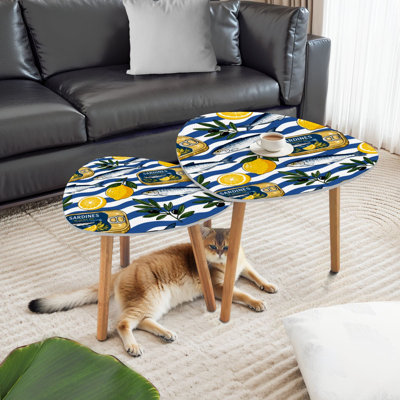 Ensemble de 2 tables basses gigognes Triangle