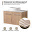 Meuble-lavabo mural simple 30 po Rarnby, lavabo flottant avec 2 portes, lavabo en céramique blanche-128651756-128651761