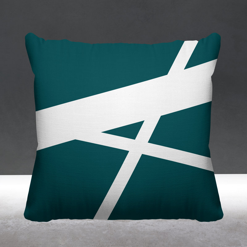 Seward Outdoor Reversible Throw Pillow, 19H" x 19W", Green