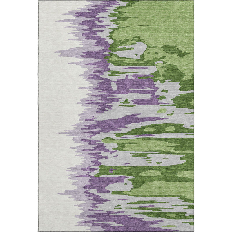 Premium Machine Washable Corum AMF1050 Abstract Rug, Rectangle 9 pi x 12 pi