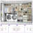 58.4"-132"  Closet System With Adjustable Shelves And Drawers,2 Rods
