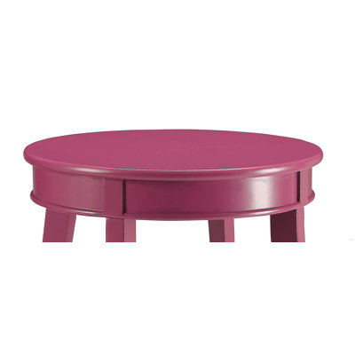 Table d'appoint Aberta de couleur mauve avec 1 couche de rangement
