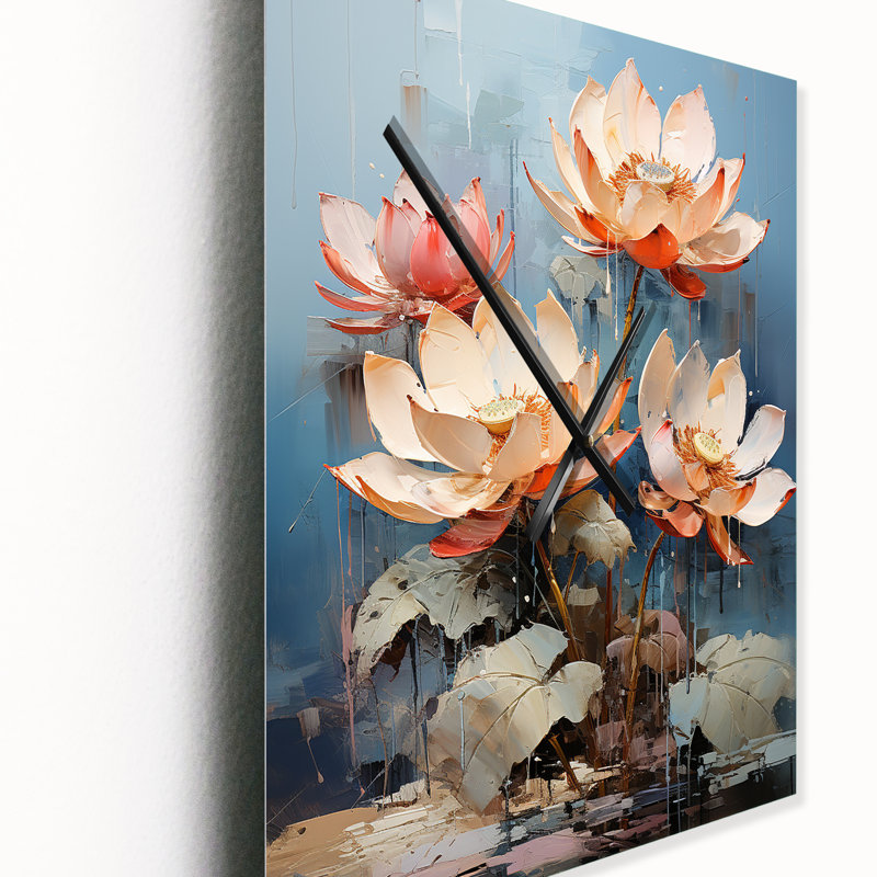 Anayssa - Horloge murale moderne Lotus, Petit