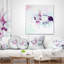 Magnifique fleur mauve avec éclaboussures - coussin à imprimé floral-30746193-30746189
