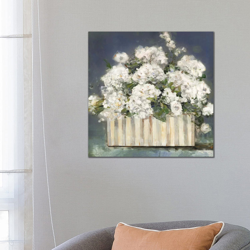 Hydrangea par Sally Swatland - reproduction d'art, Pas de tapis, H 26 po x l 26 po x P 1,5 po, Toile tendue