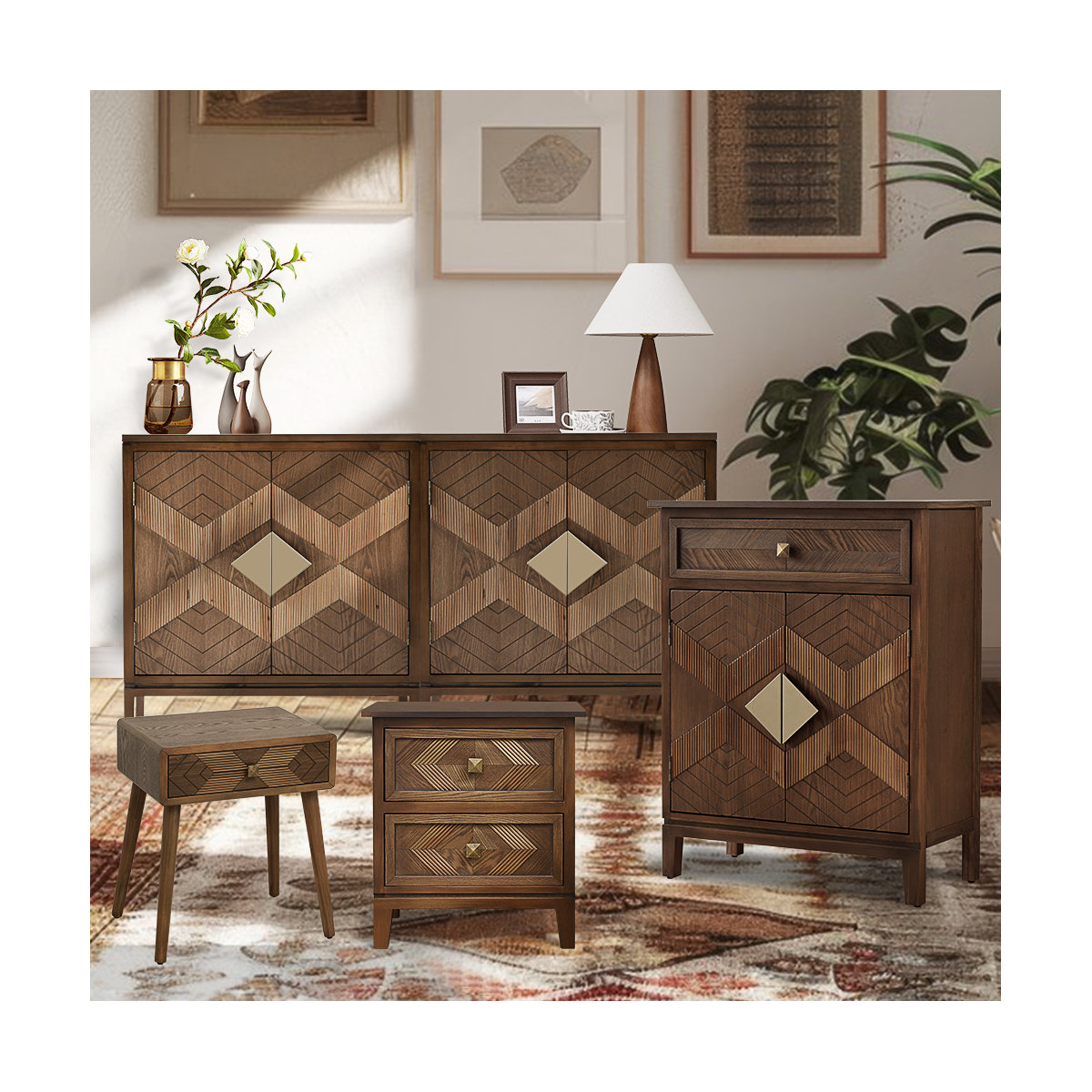 Ahokua Asante 2 Piece Bedroom Set & Reviews | Wayfair