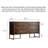 Dark Wood 6 Drawer Dresser With Gold Metal Base