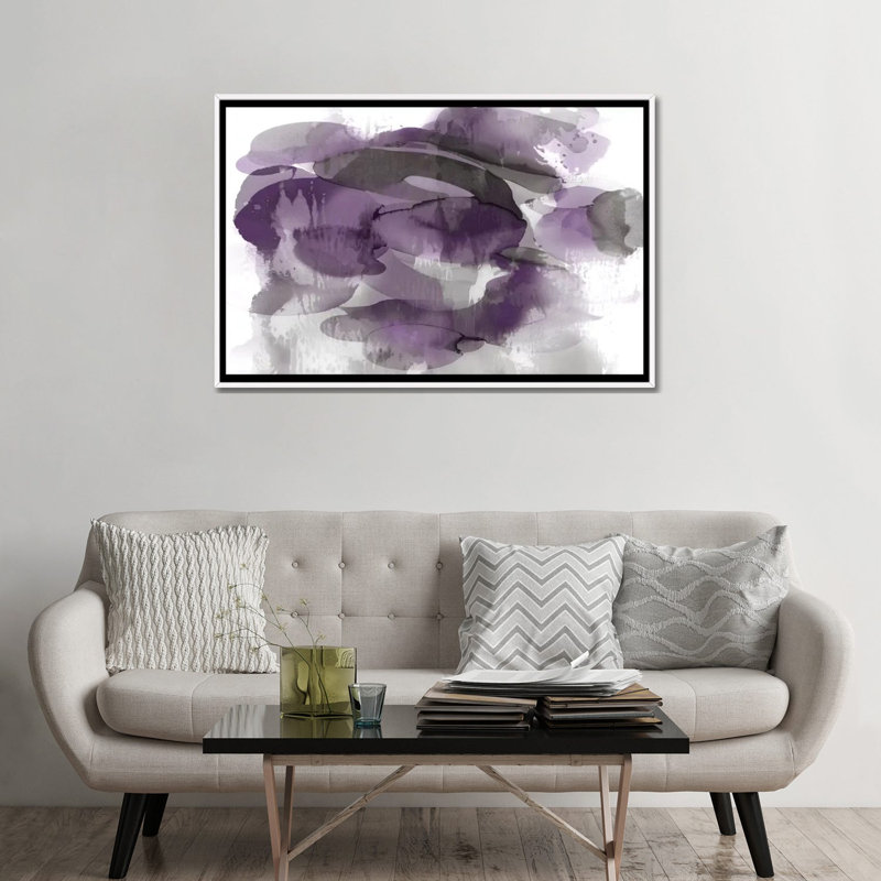 «Flow II» par Kristina Jett - reproduction d'art sur toile tendue, H 32 po x l 48 po x P 1,5 po, Blanc