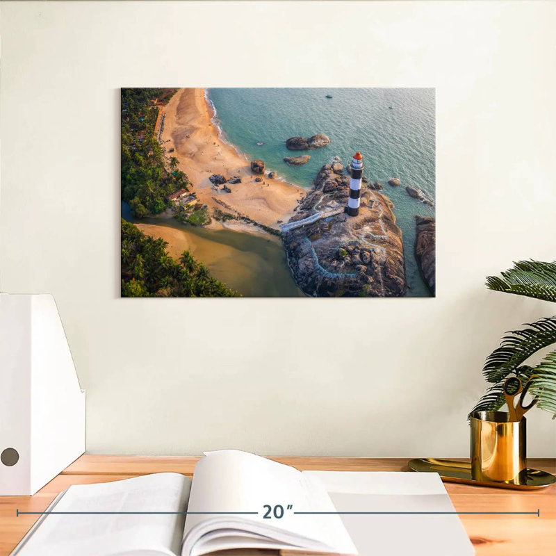 Kapu Beach Lighthouse, 8" H x 12" W