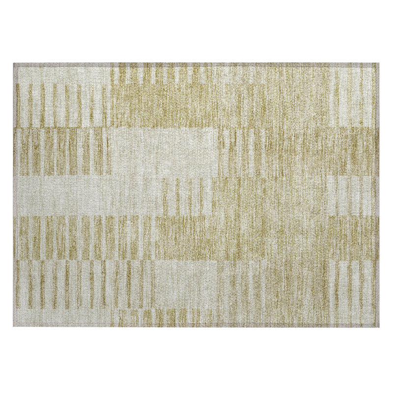 Lavonia Washable Striped Indoor / Outdoor Rug, Rectangle 1'8" x 2'6"