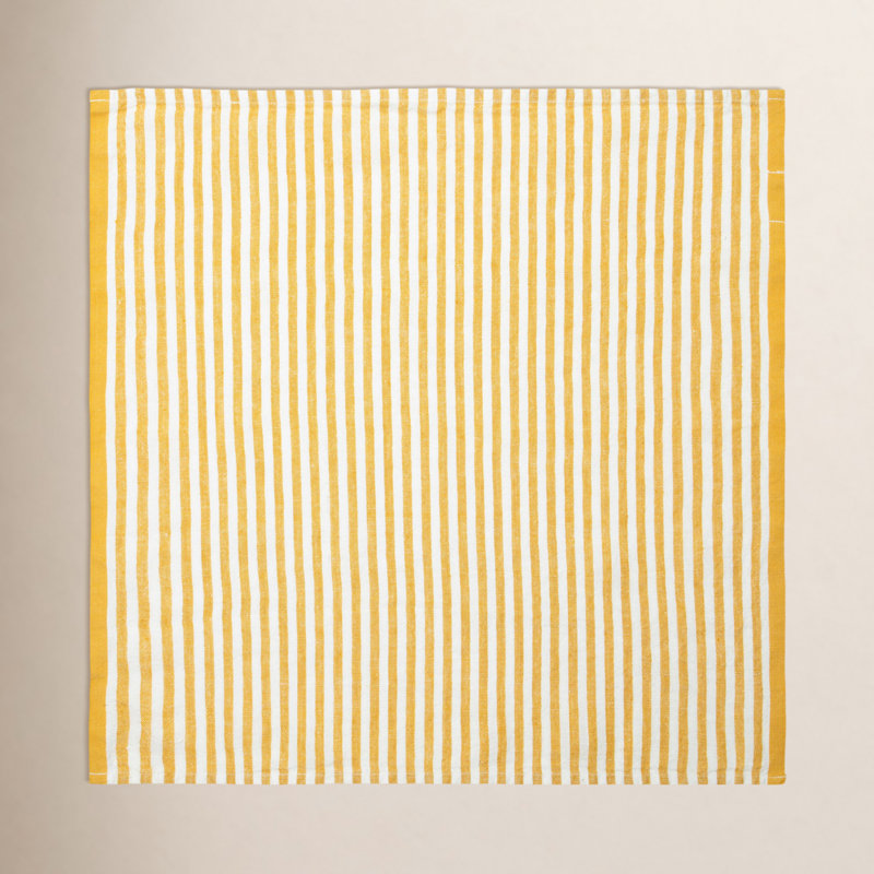 Adamsburg Linen Square Napkins, Mustard
