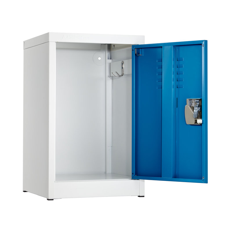 Blue Steel 1-Tier Storage Locker with Lock and Hooks