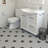 Metro 1" Hex Glossy White with Snowflake 10-1/4" x 11-7/8" Porcelain Mosaic Floor and Wall Tile