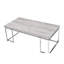 Table basse rectangulaire en chêne naturel - Détails pour une base de traîneau Elegance