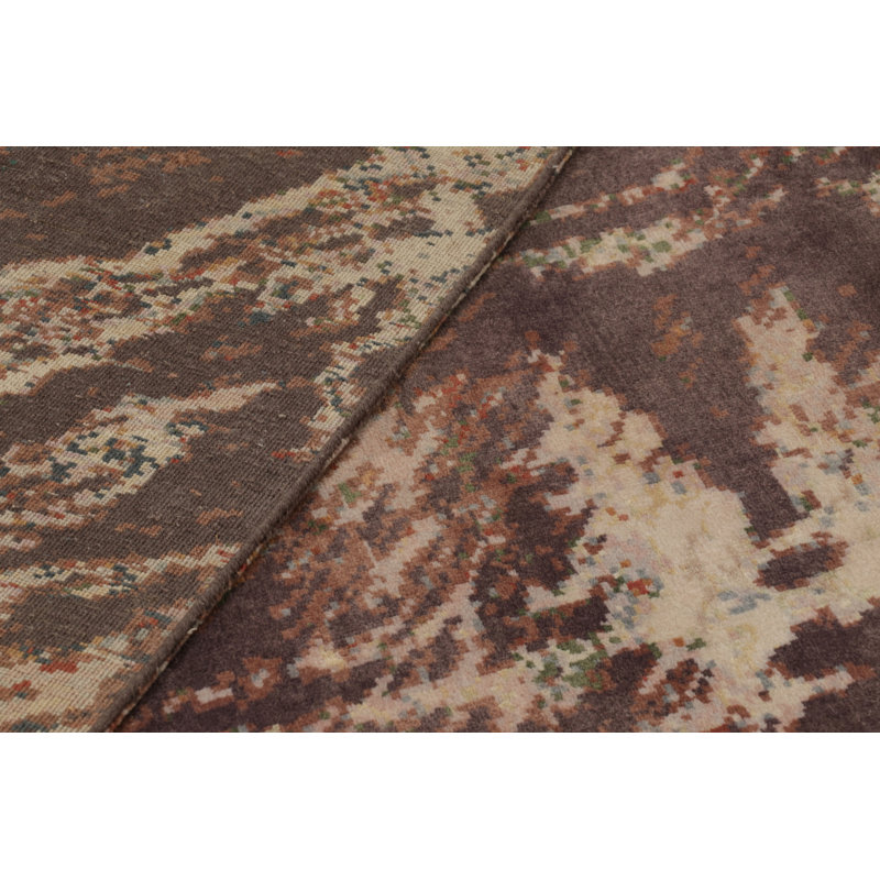 Rug & Kilim Art Deco-Inspired Rug, Beige-Brown Geometric Gallery Runner