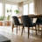 Modern Boucle Upholstered Dining Chair with Solid Oak Legs, Fully Assembled-2003262184