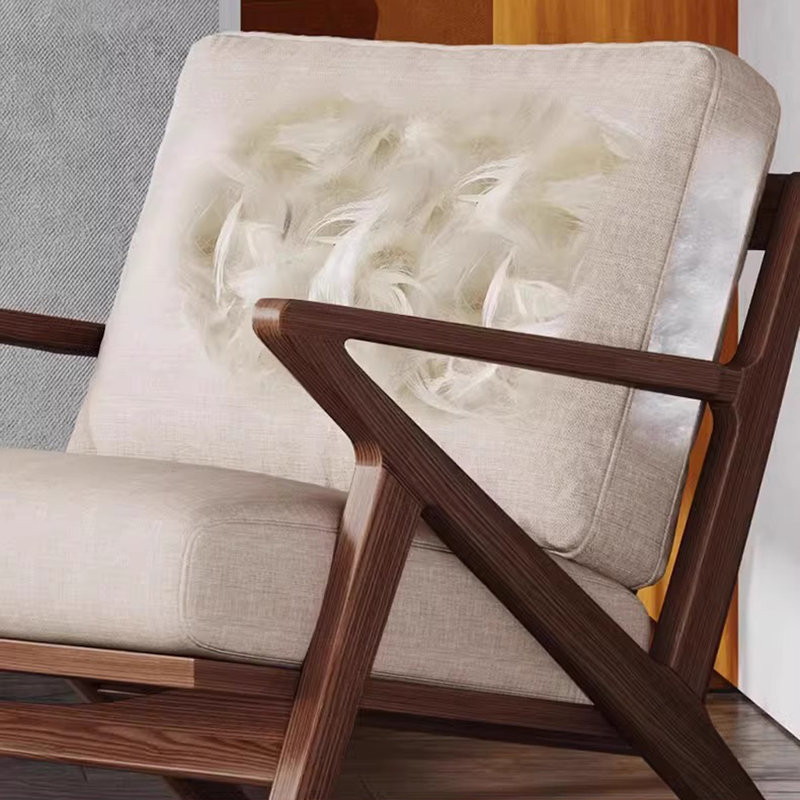 Comfortable Breathable Chair, Cream Polyester Blend