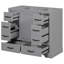 Meuble-lavabo 36 po sans lavabo, base d'armoire seulement, six tiroirs, diviseur de tiroir multifonctionnel, tablette réglable, gris-1177991486