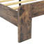 Structure de lit plateforme en bois de très grande taille avec tête de lit avec rangement et 2, flash à DEL, performance silencieuse, pas de sommier, assemblage sans effort, ampleur de bruit brun foncé sous la pièce, étapes d'assemblage simples,-1825732157