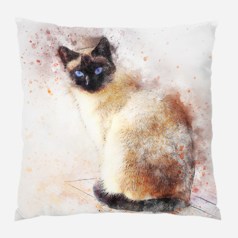 Crivello Squre Pillow Cover & Insert, Microsuede, Indoor