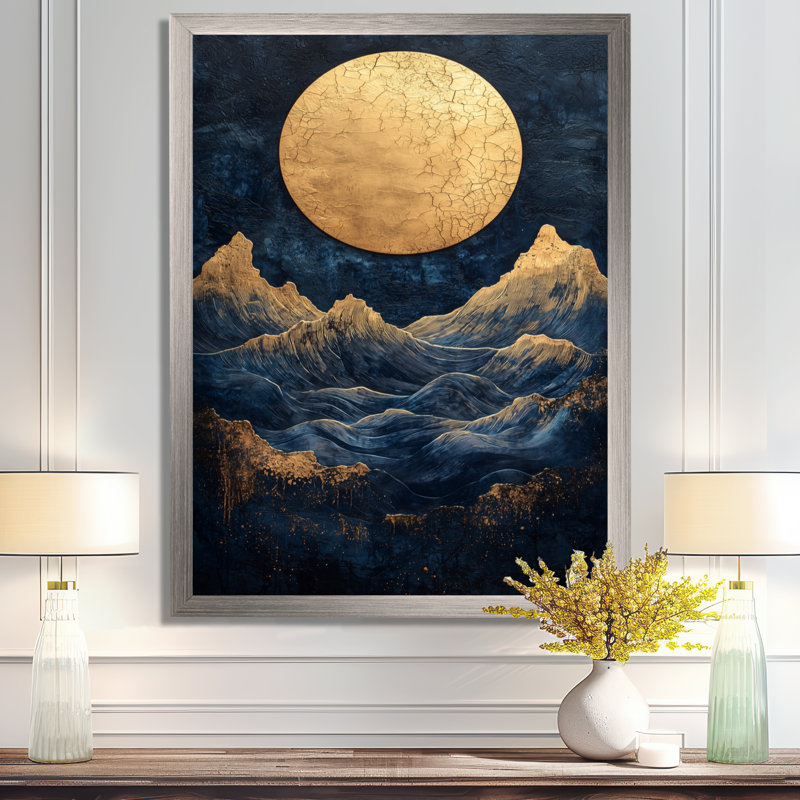 Hullinger - Fantasy Canvas Wall Art, 40" H x 30" W, Single Picture Framed Print, Silver