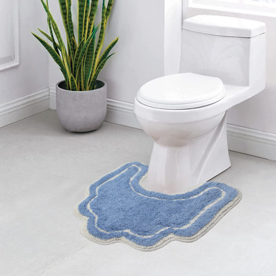 Dobrinka Bath Rug Plush 100% Cotton Mat, Unique Design, Absorbent, Quick Dry