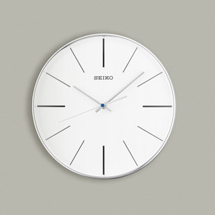 QXA634ALH Wall Clock, Silver-Tone