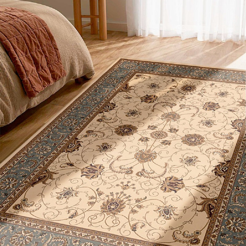 Tapis oriental crème / bleu Valerie, Tapis de couloir 2 pi x 20 pi