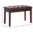 Duet- Keyboard Bench With Faux Leather Cushion And Robust Wooden Frame In Brown Piano Upholstery Base For Duets