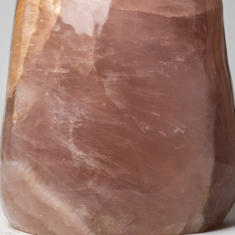 Grande forme libre de quartz rose poli véritable (133 lb)