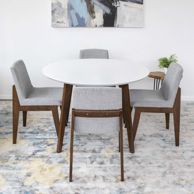 Burchfield Round Solid Wood Dining Table
