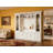 102'' L Large Wine Bar Cabinet With Glass Doors & Lights - Storage With 6 Drawers, Open Shelving