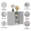 Armoire de rangement avec tablettes réglables Nashaya-901507233-901507293